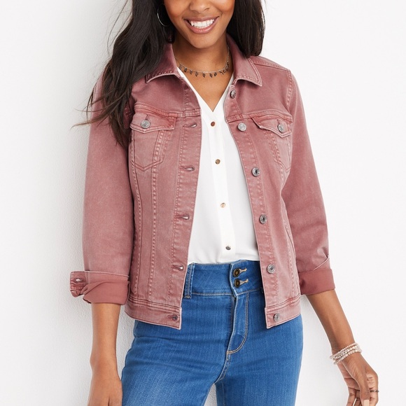 Maurice’s Denim Vintage Blush Wash Jacket - Picture 1 of 6